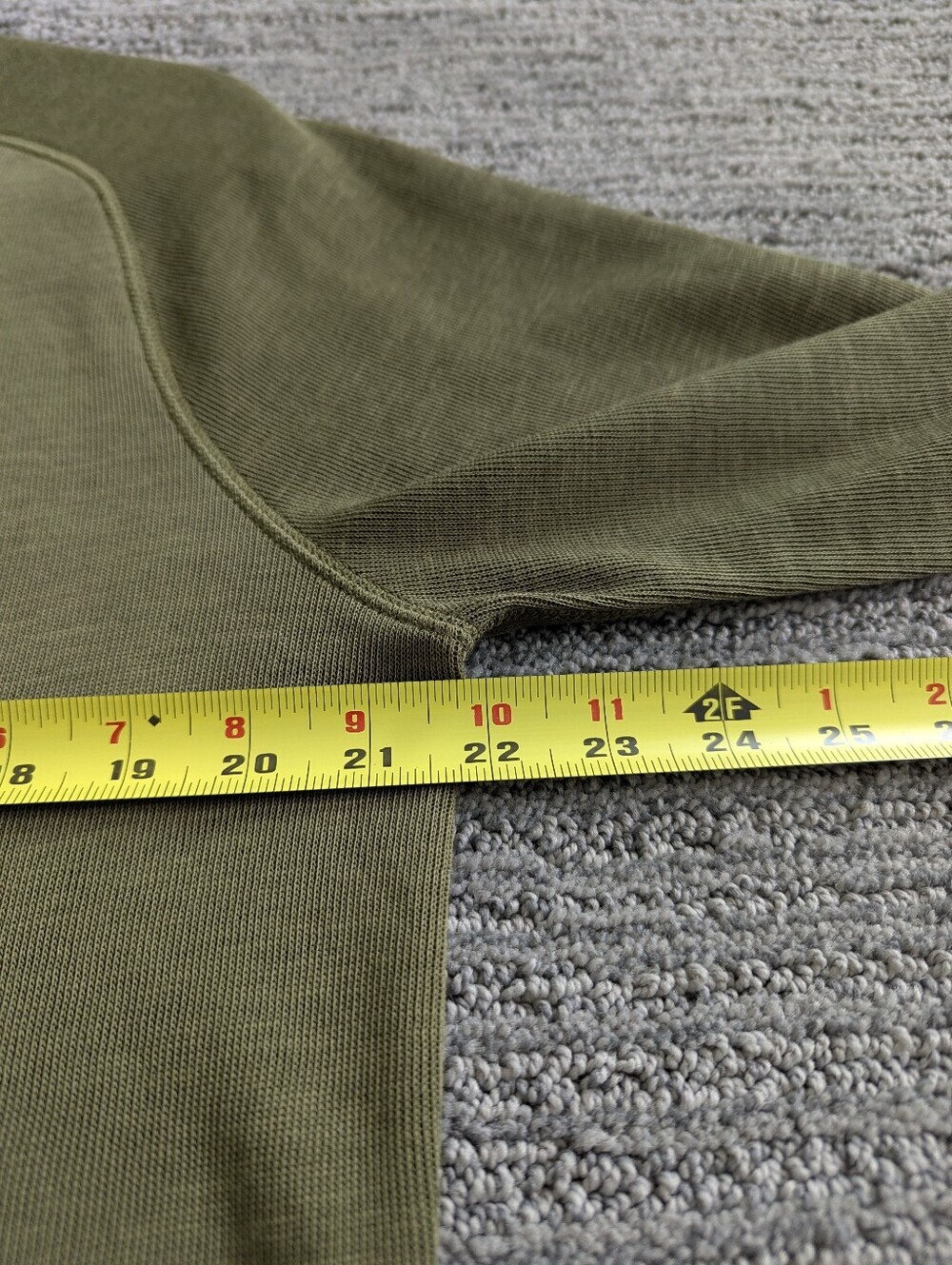 Banana Republic Slub Double-Knit Crew-Neck T-Shirt Green Mangrove Soft Classic - Picture 6 of 10